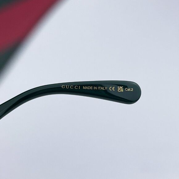 Gucci GG0713S 006 Sunglasses Black Green Gray Gradient Oversized Woman - Picture 7 of 10